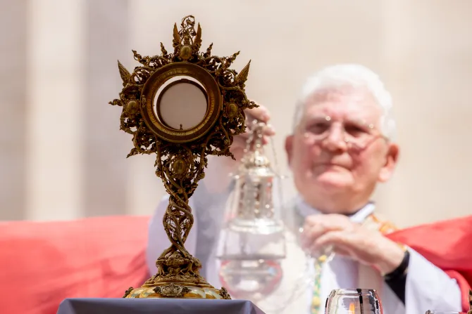 German Bishop Josef Clemens presided over the Mass and Eucharistic adoration on the the Solemnity of the Most Holy Body and Blood of Christ.