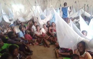 Displaced Nigerians camped near St. Francis Xavier Parish in Agagbe, Nigeria, in 2022. Courtesy of Adakole Daniel