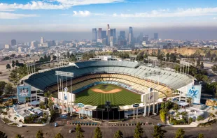 Dodger Stadium with downtown Los Angeles in the background. Credit: Emma_Griffiths/Shutterstock