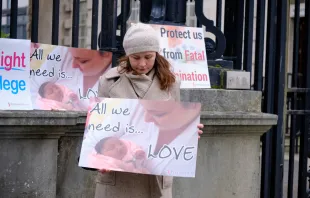Pro-life protesters outsider the Belfast High Court as Northern Ireland abortion laws were being challenged in Belfast, U.K., Oct. 3, 2019. meandering images/Shutterstock
